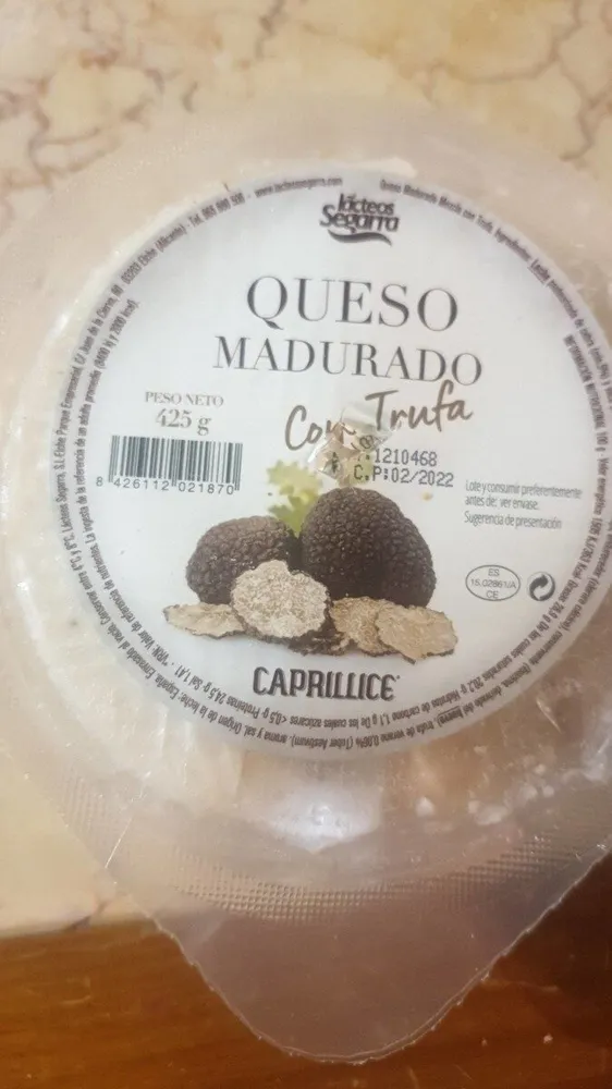 Queso maduro con trufa