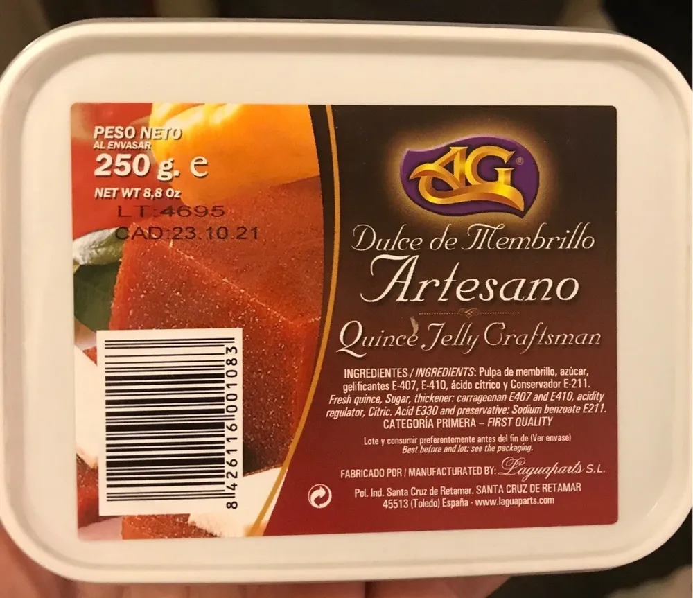 Dulce de membrillo artesano