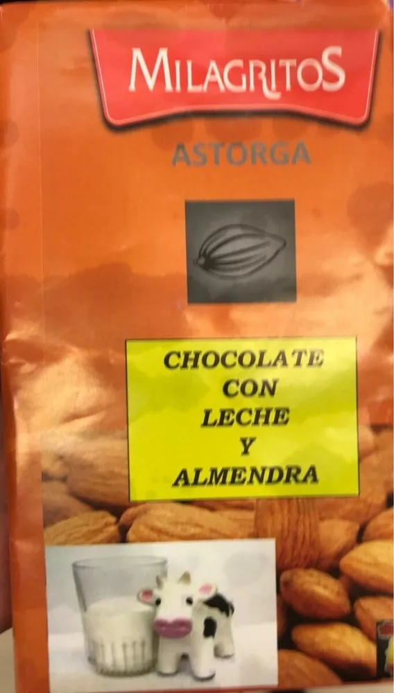 Chocolate con leche y almendra