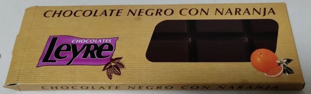 Chocolate negro con naraja