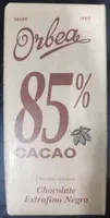 Chocolate Orbea 85% cacao