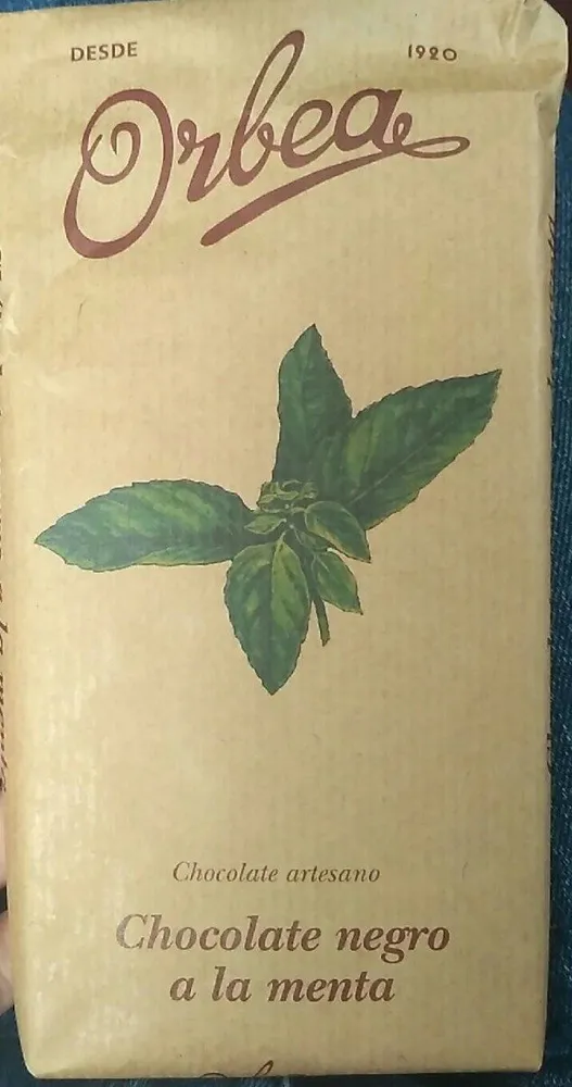 Chocolate negro a la menta