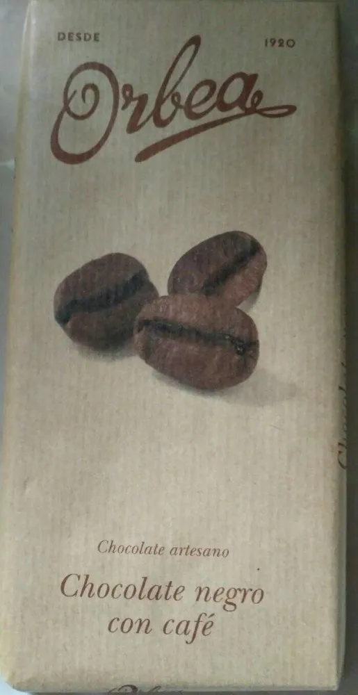 Chocolate negro con café