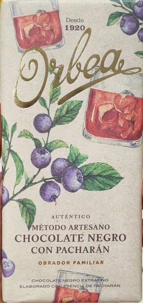 Chocolate negro con pacharán
