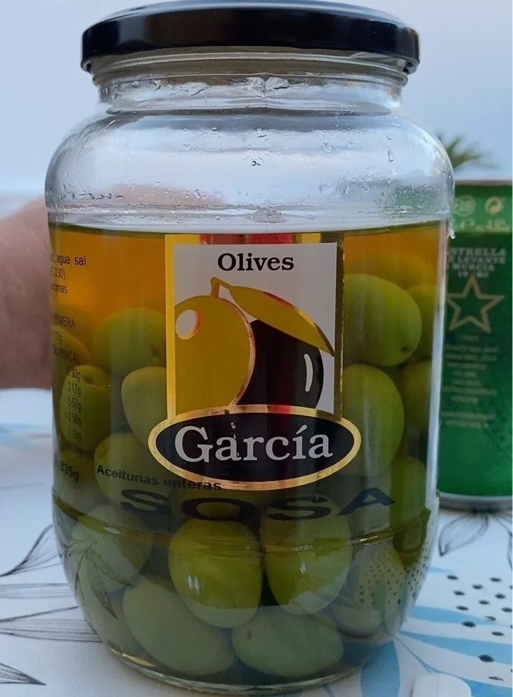 Aceitunas enteras sosa