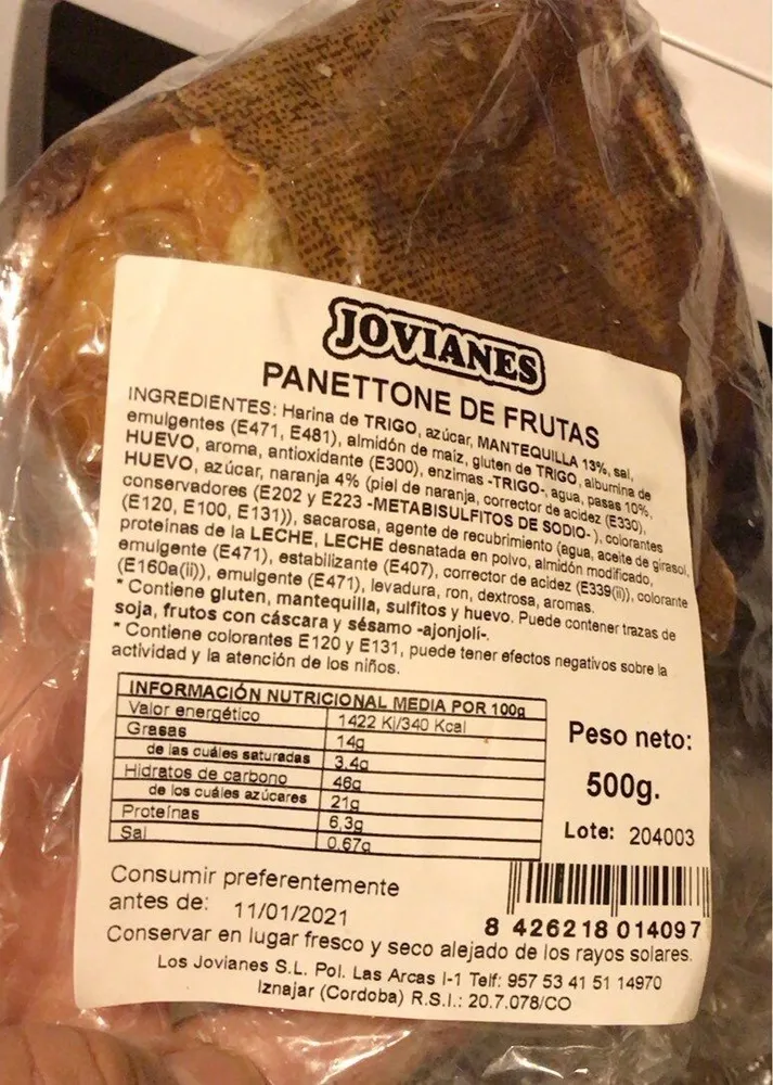 Panettone de frutas