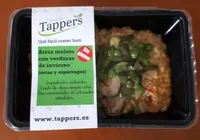 Arroz meloso con verduras de invierno (setas y espárragos)