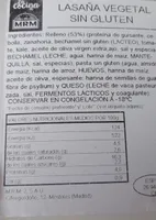 Lasaña vegetal sin gluten
