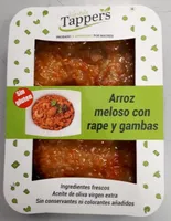 Arroz meloso con rape y gambas