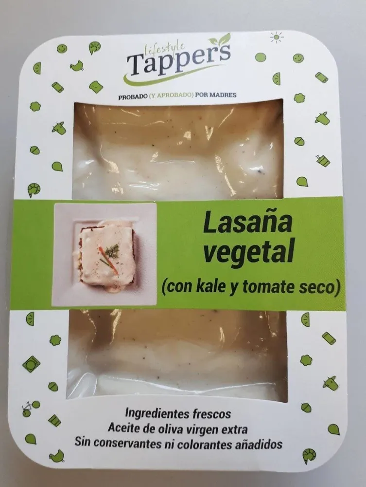 Lasaña vegetal con kale y tomate seco
