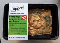 TAPPERS - Curry rojo de pollo con verduras y arroz salvaje