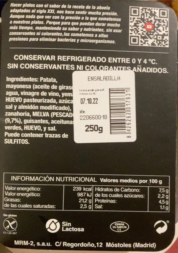 Ensaladilla rusa cremosa