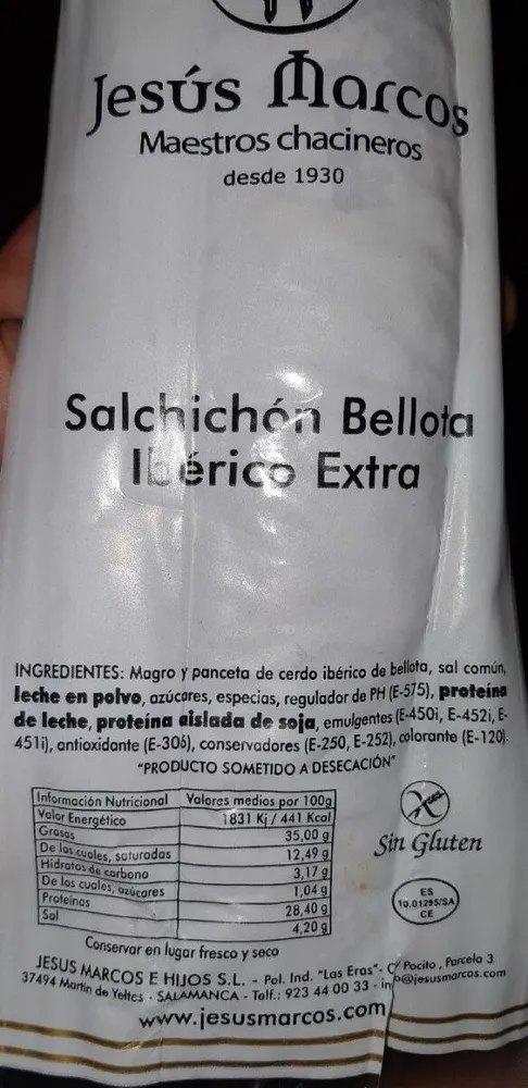 Salchichón bellota ibérico extra