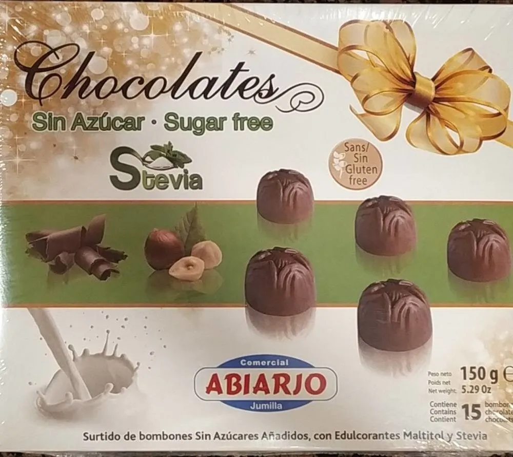 Chocolates sin azúcar stevia