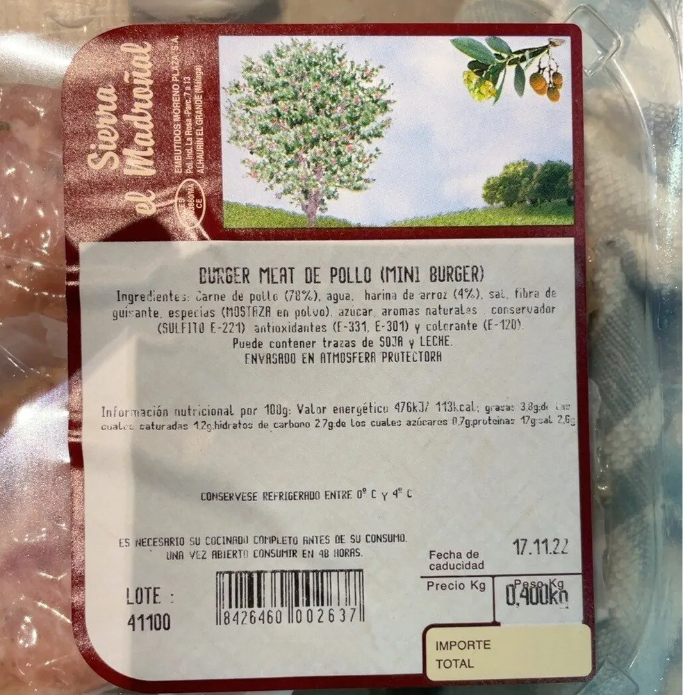 Burger meat pollo mini