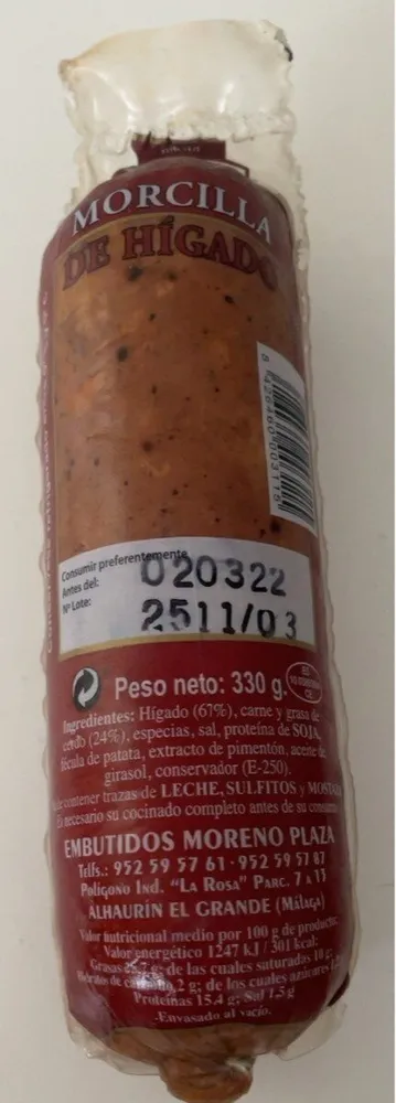 Morcilla de hígado