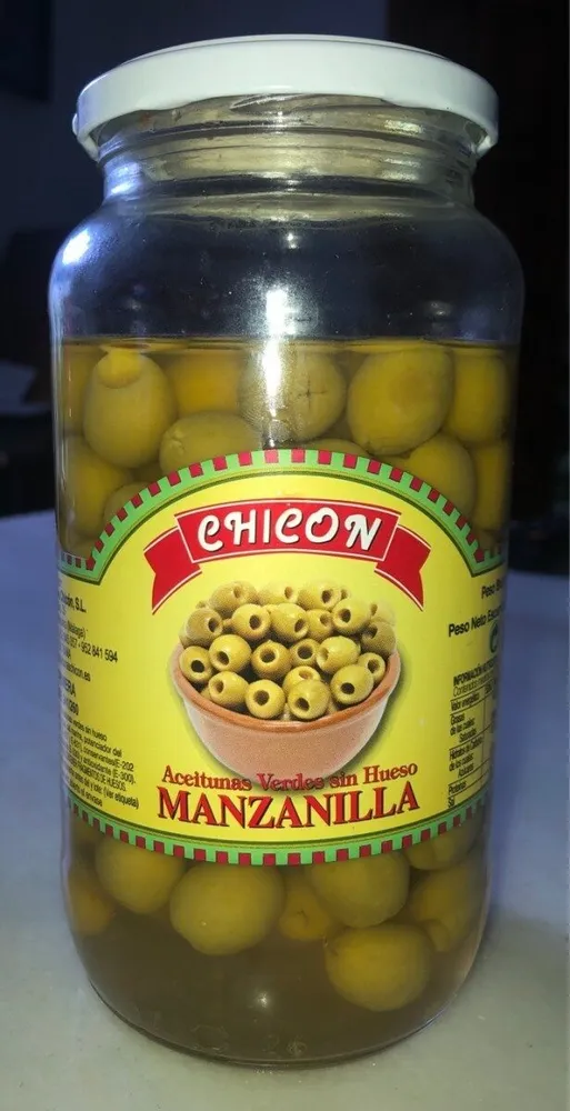 Aceitunas verdes sin hueso manzanilla