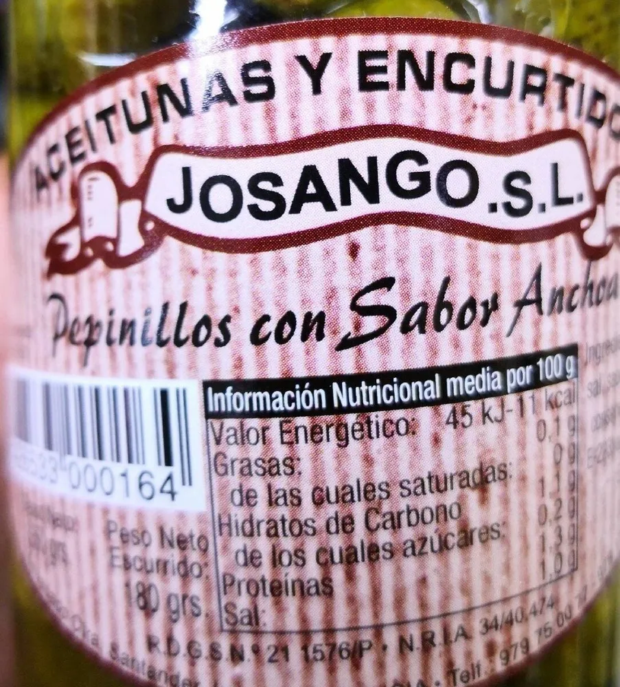 Pepinillos sabor anchoa