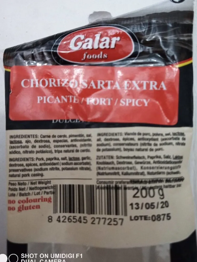 Chorizo Sarta extra picante