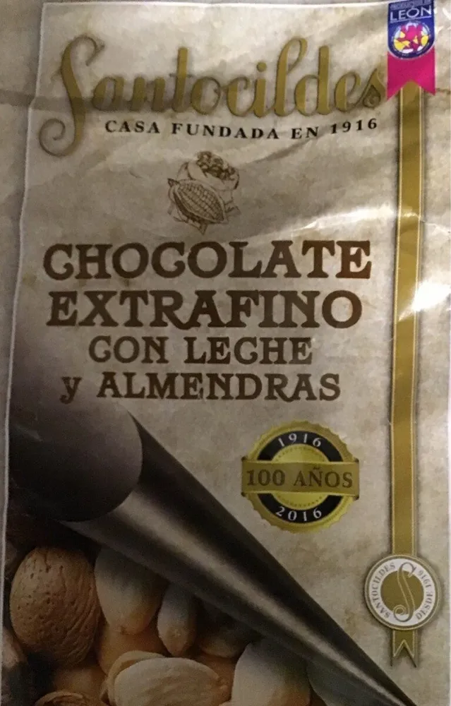 Chocolate extradini con leche y almendras.