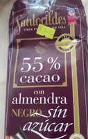 Chocolate negro 55% con almendra sin azúcar