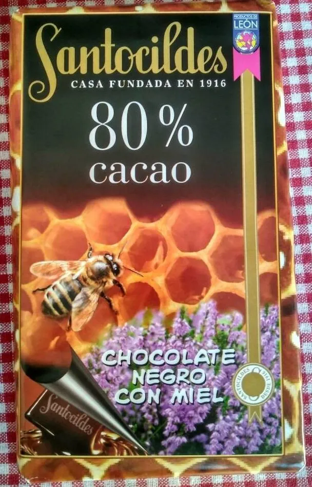 Chocolate negro 80% con miel