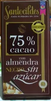 Chocolate negro 75% con almendra sin azúcar