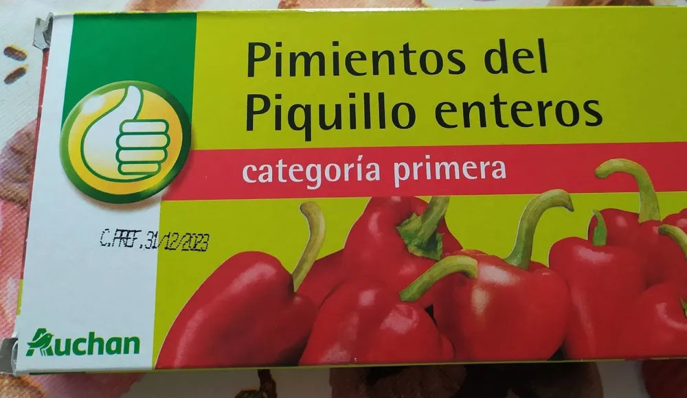 Pimientos del Piquillo enteros. Categoria 1°