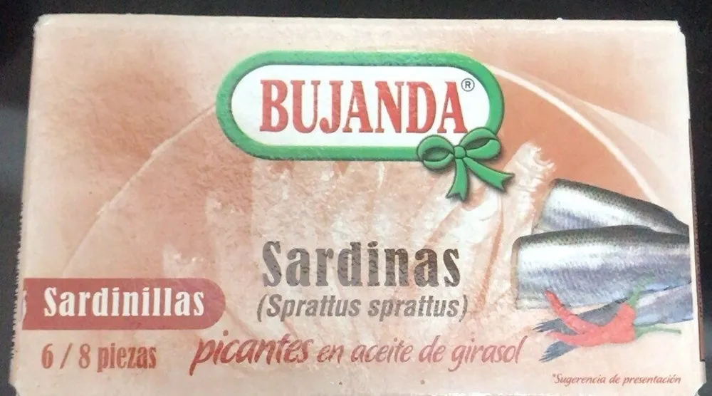 Sardinas (sprattus sprattus) picantes en aceite de girasol
