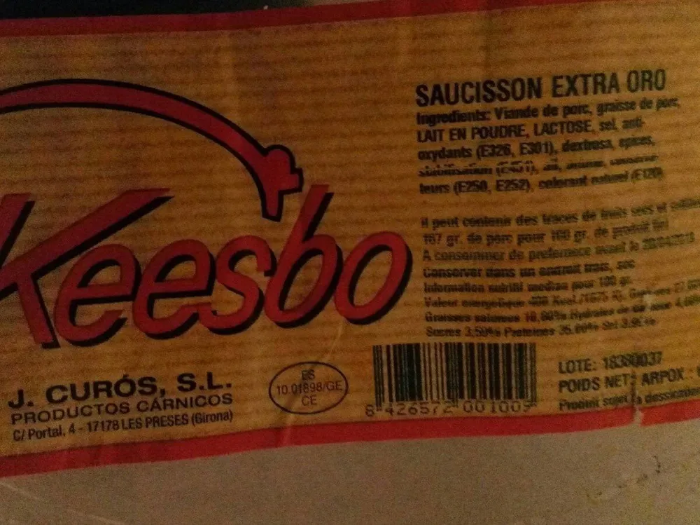 Saucisson extra oro