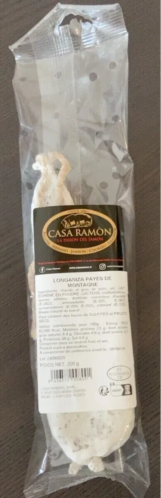 Longaniza payés de montagne