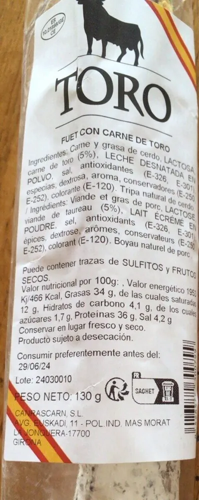 Fuet de Toro