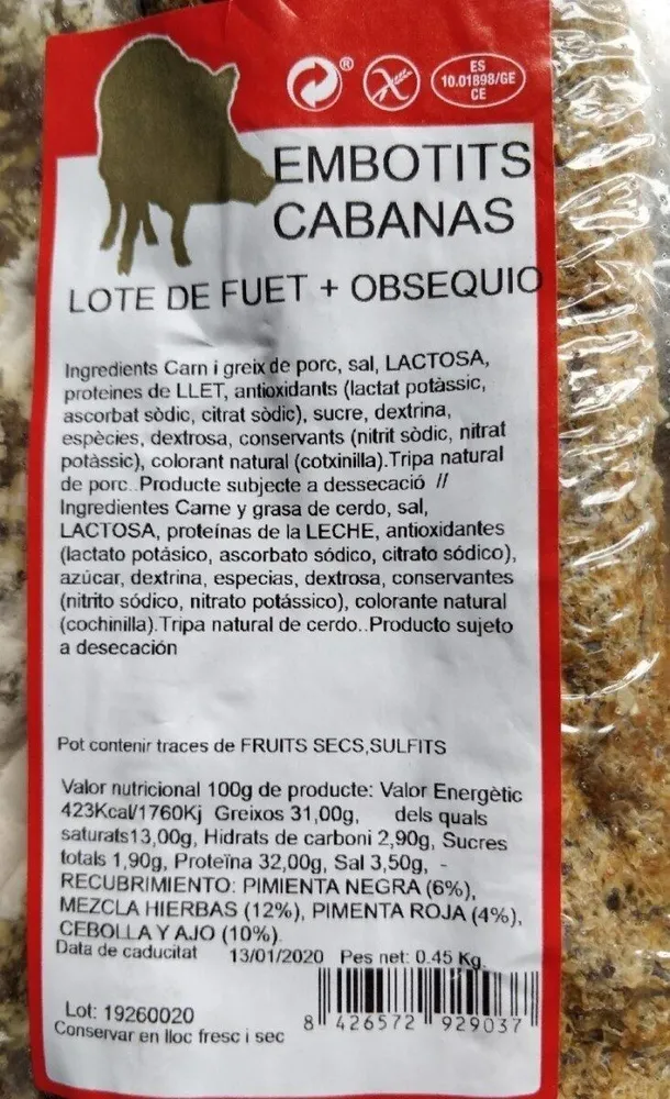 Lots fuets recoberts + obsequi