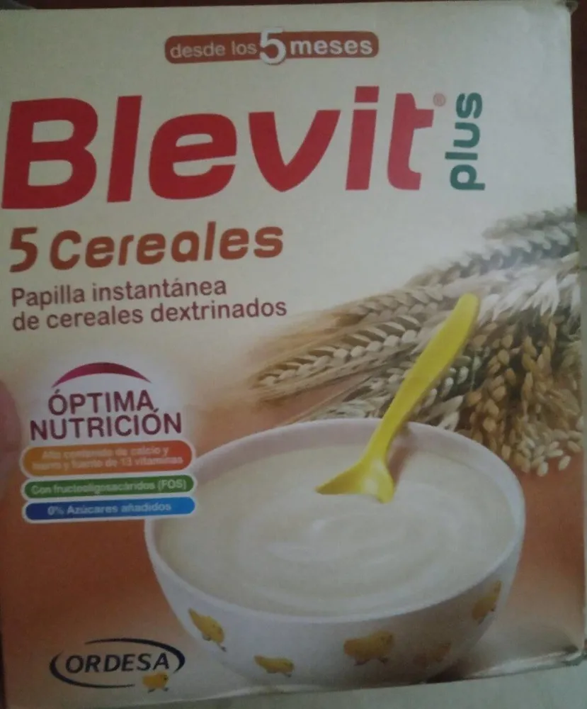 Papillas instantánea 5 cereales