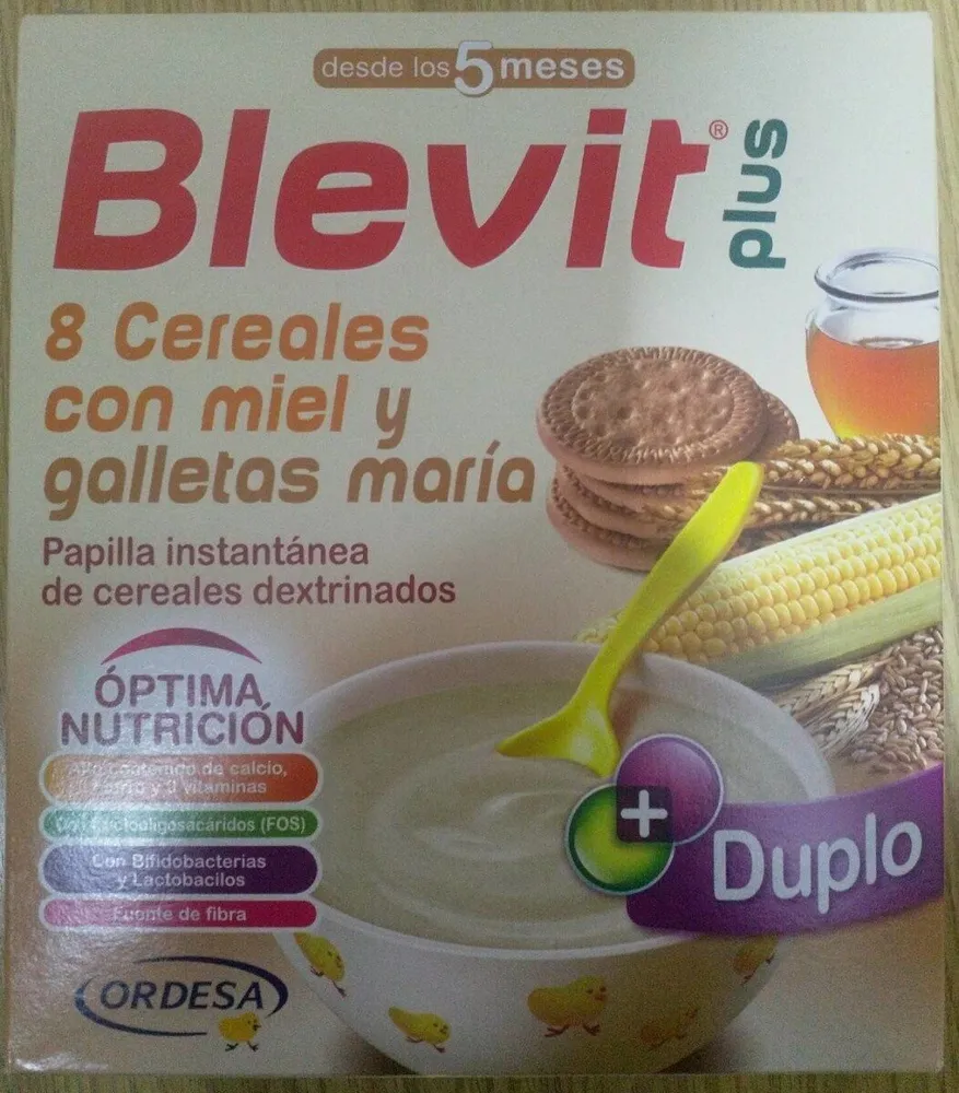 Blevit plus 8 cereales con miel y galletas maria