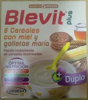 Blevit plus 8 cereales con miel y galletas maria