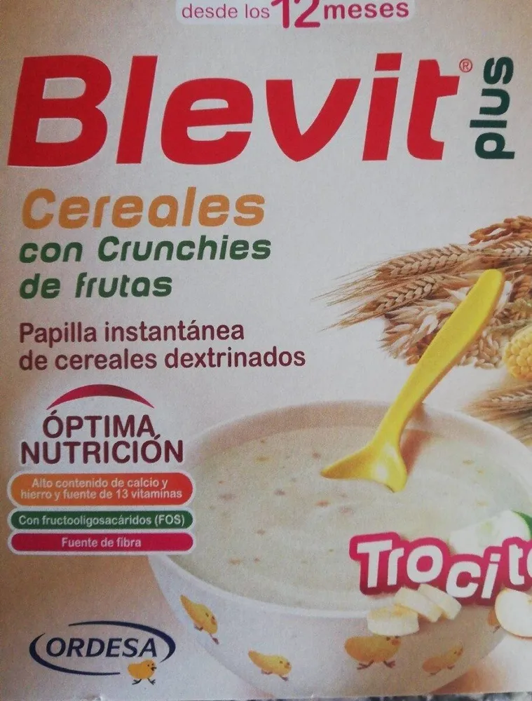 Cereales con crunchies de frutas