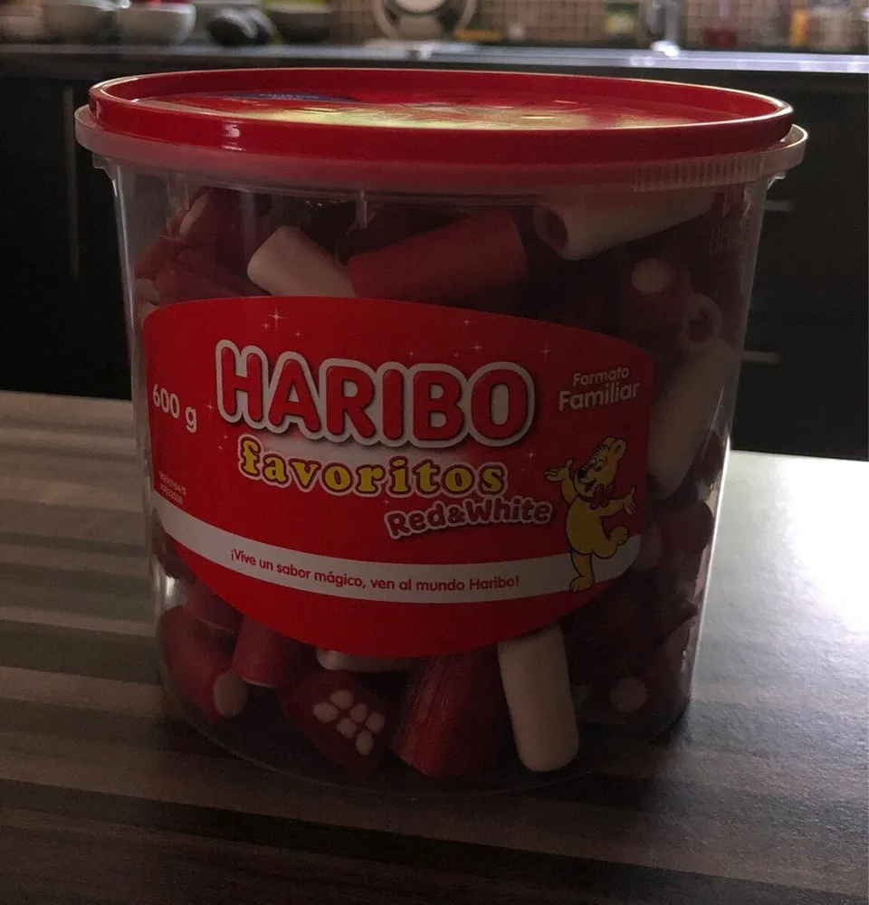 haribo favoritos red and white