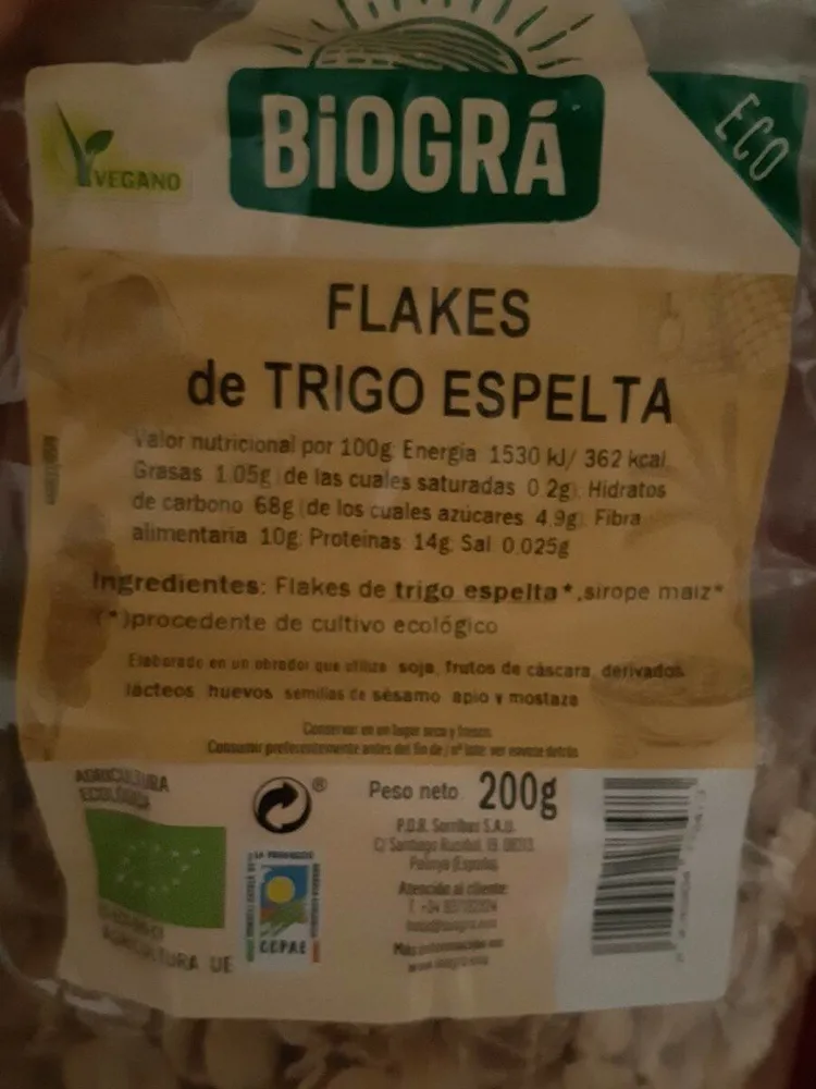 Flakes de trigo espelta