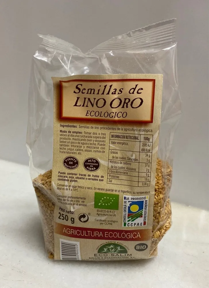 Semillas de lino oro ecológico