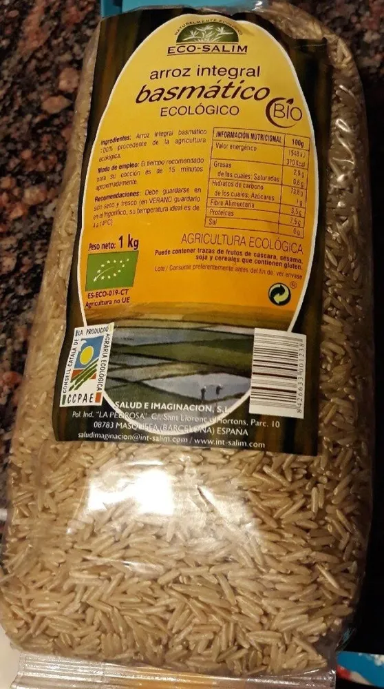 ARROZ INTEGRAL BASMÁTICO ECOLÓGICO