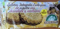 Galletas integrales eco de espelta con chocolate y avellanas