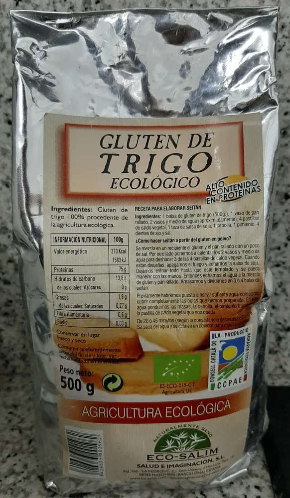 Gluten de trigo ecológico