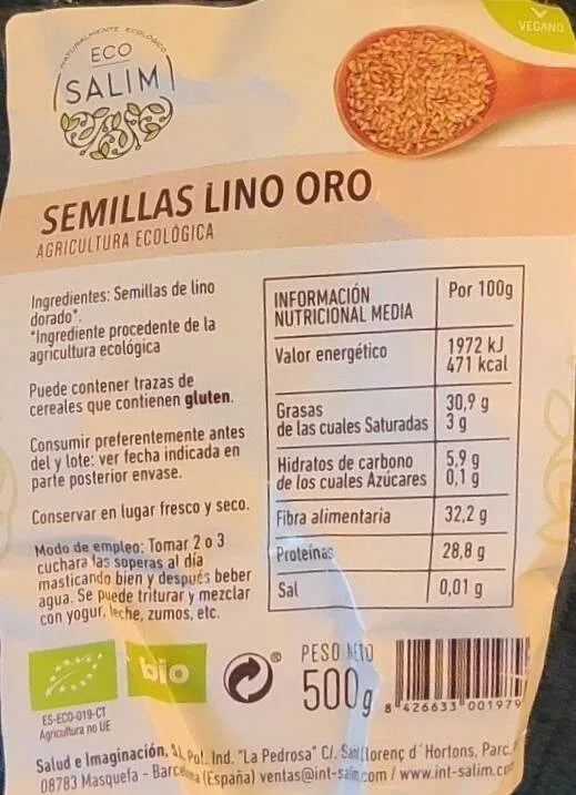 Semillas lino dorado