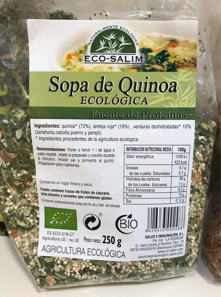 Sopa quinoa eco