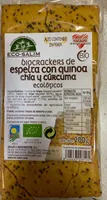Biocrackers de espelta con quinoa chia y curcuma