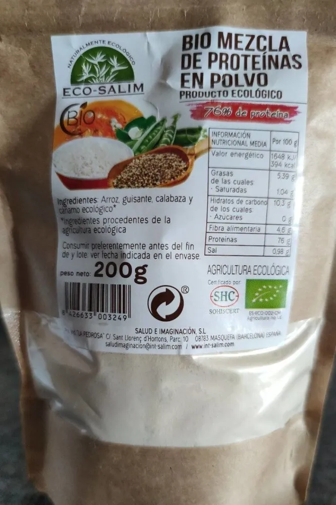 Bio mezcla de proteínas en polvo