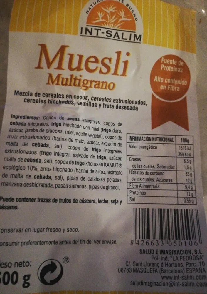 Muesli Multrigrano