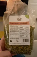 Sopa de sémola con verduras