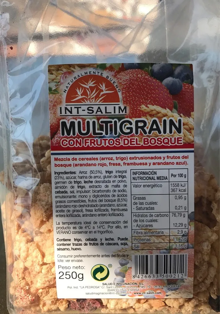 Multigrain Frutos Rojos 250 GR Intsalim